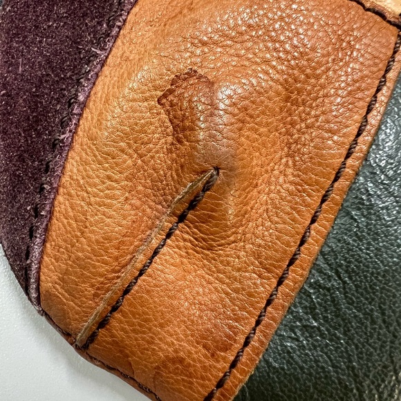 Lucky Brand Leather Patchwork Shoulder Hobo Bag - Picture 13 of 16